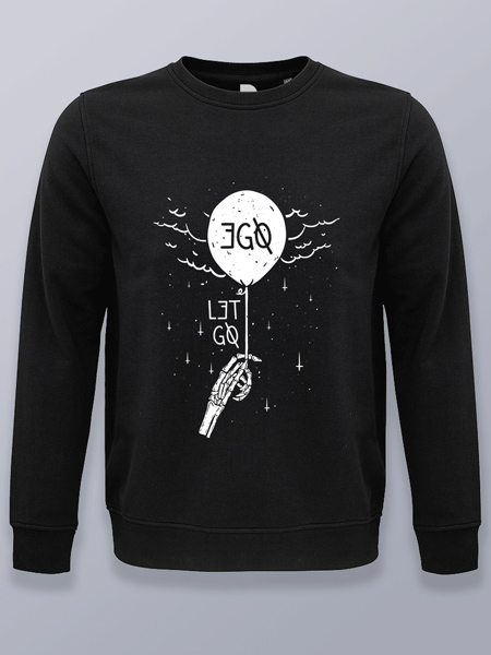 Sudadera sin capucha deja ir tu ego