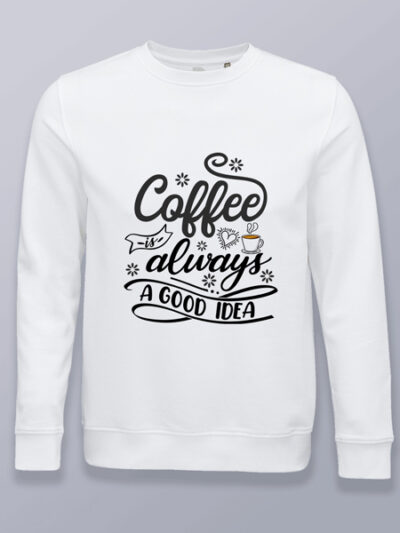 Sudadera sin capucha el café una buena idea