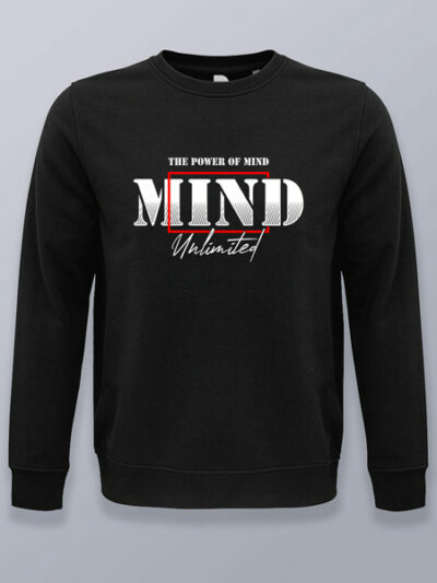 Sudadera sin capucha el poder de la mente (color blanco)
