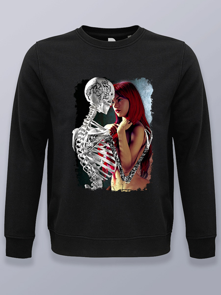 Sudadera sin capucha enamorada de la eternidad