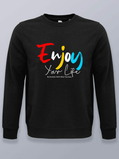 Sudadera sin capucha enjoy (color blanco)