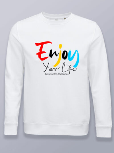 Sudadera sin capucha enjoy (color negro)