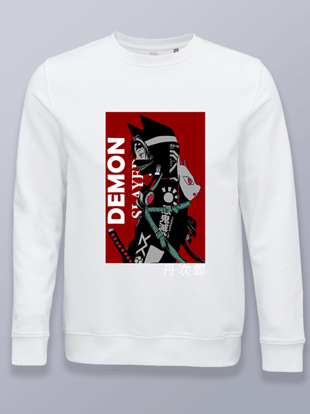 Sudadera sin capucha estilo poster Demon slayer