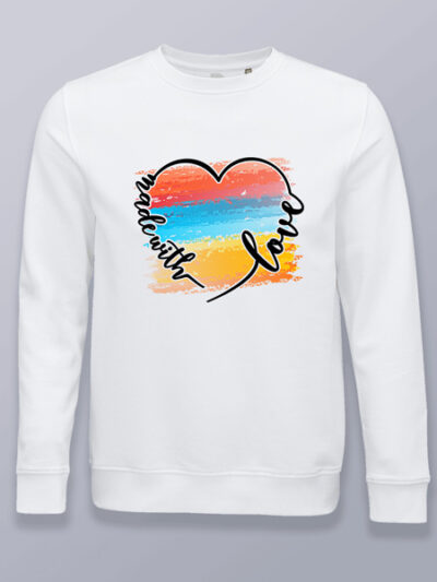 Sudadera sin capucha hecho con amor (color negro)