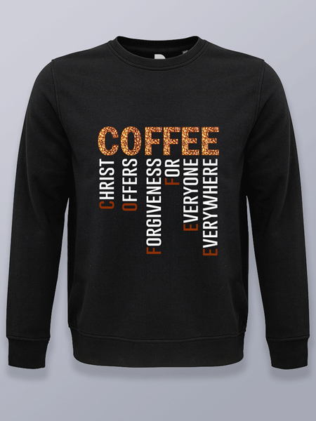 Sudadera sin capucha iniciales COFFEE