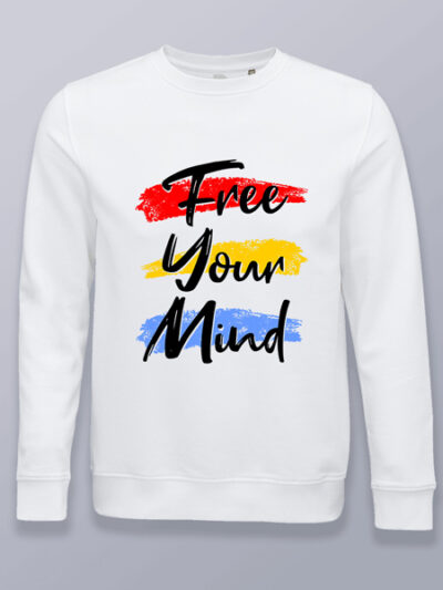 Sudadera sin capucha libera tu mente (color negro)