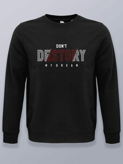 Sudadera sin capucha no destruyas (color blanco)