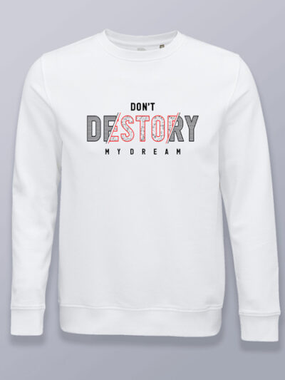 Sudadera sin capucha no destruyas (color negro)