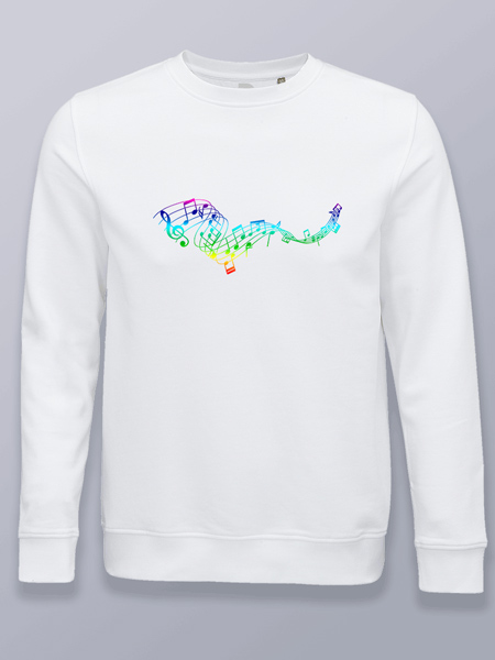 Sudadera sin capucha nota colorida