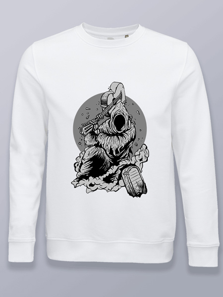 Sudadera sin capucha parca con guitarra