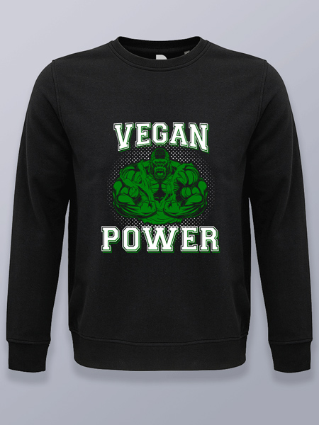 Sudadera sin capucha poder vegano