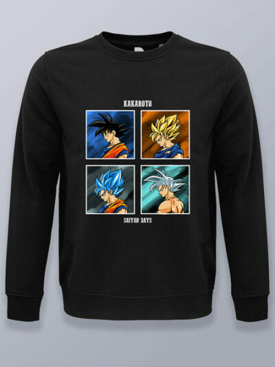 Sudadera sin capucha transformaciones Goku Dragon ball