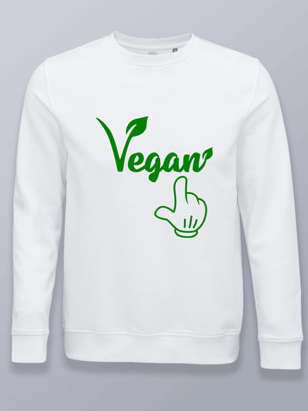 Sudadera sin capucha vegano aquí