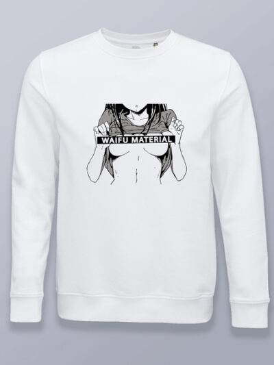 Sudadera sin capucha waifu censurada