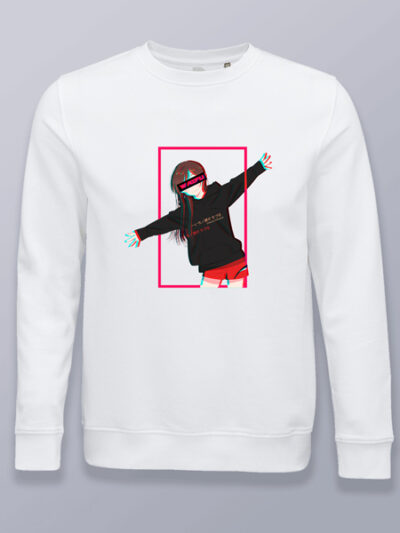 Sudadera sin capucha waifu en rectángulo