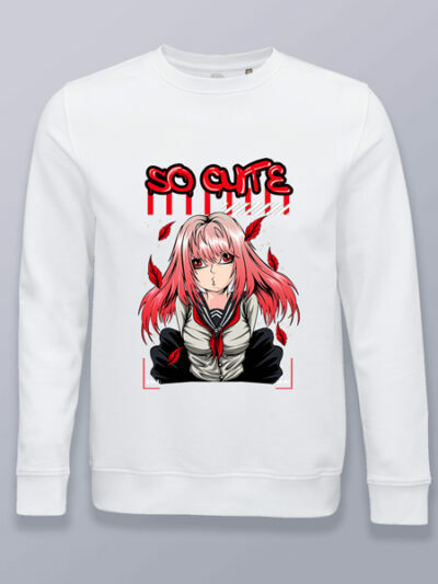 Sudadera sin capucha waifu so cute