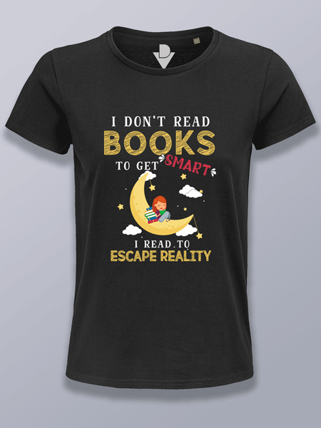 Camiseta mujer leo para escapar de la realidad