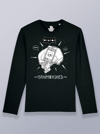 Camiseta hombre manga larga lavada de cerebro
