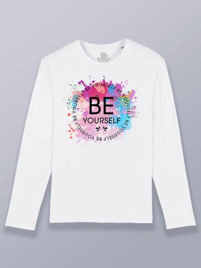 Camiseta hombre manga larga se tu mismo (color negro)