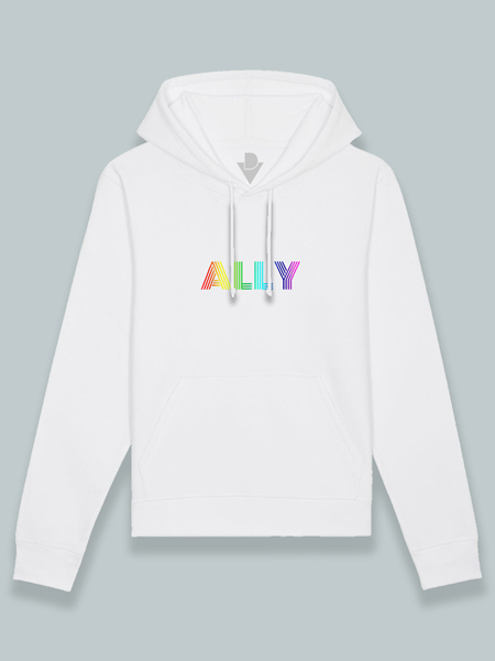 Sudadera con capucha ALLY defensor LGBT