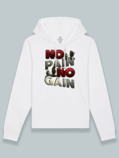 Sudadera con capucha no Pain No Gain metálico