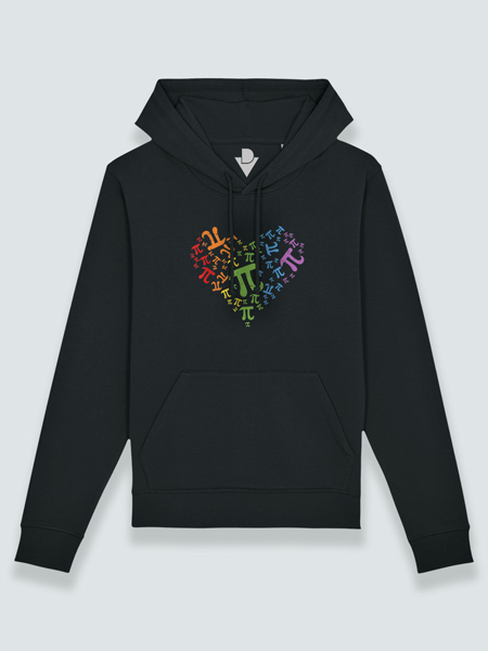 Sudadera con capucha corazón número Pi