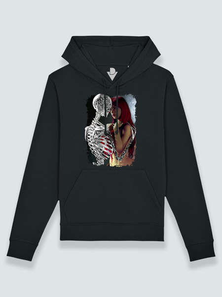 Sudadera con capucha enamorada de la eternidad