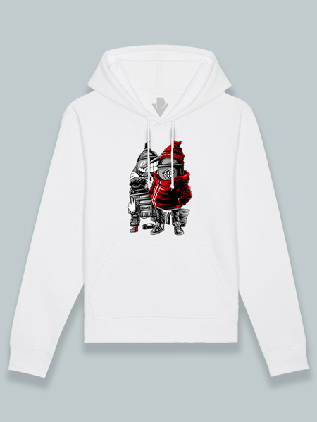 Sudadera con capucha espráis macarras