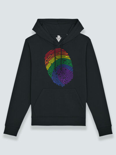 Sudadera con capucha huella dactilar LGTBIQ+