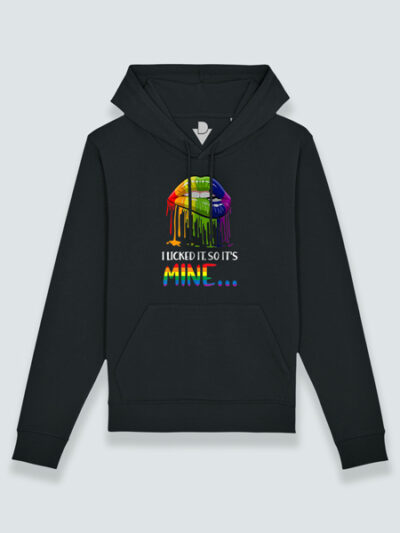 Sudadera con capucha labios colorines