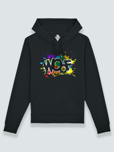 Sudadera con capucha palabra guau LGTBIQ+