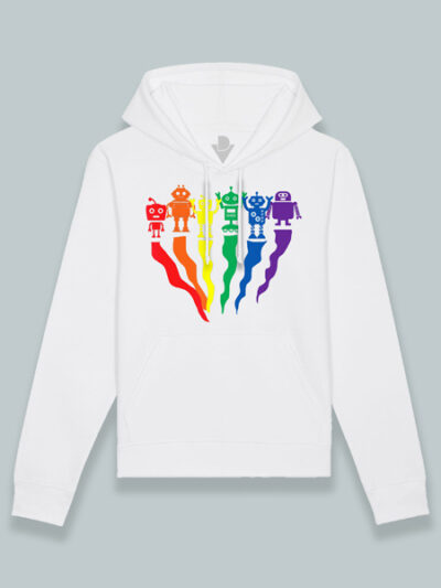 Sudadera con capucha robots LGTBIQ+