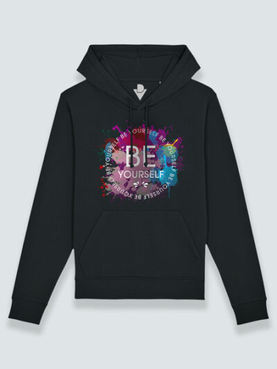 Sudadera con capucha sé tu mismo (color blanco)