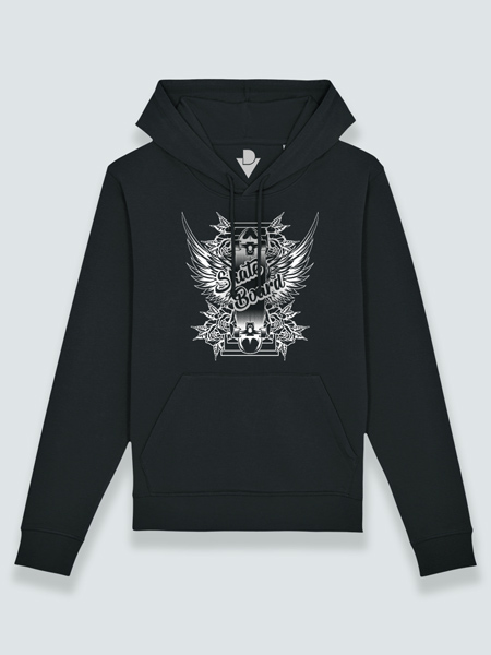 Sudadera con capucha tabla de skate (color blanco)