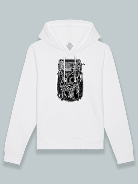 Sudadera con capucha tarro de corazón