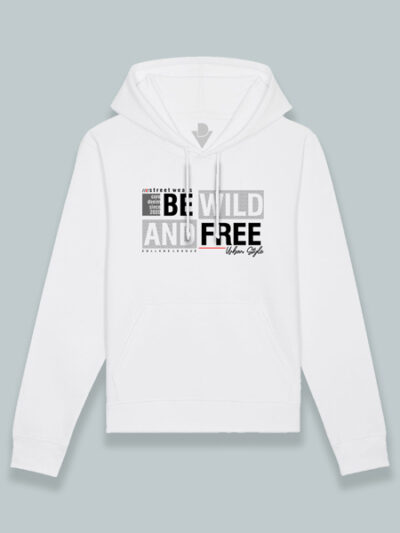 Sudadera con capucha wild and free (color negro)