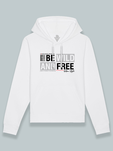 Sudadera con capucha wild and free (color negro)