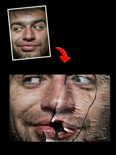 Efecto papel rasgado