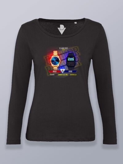 Camiseta mujer manga larga Rolex vs Casio