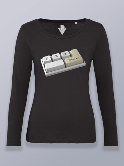 Camiseta mujer manga larga teclado funcional